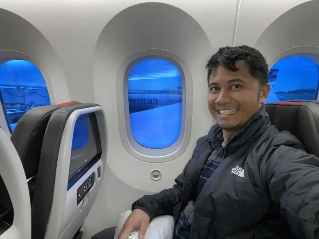 Me flying nonrev to Frankfurt