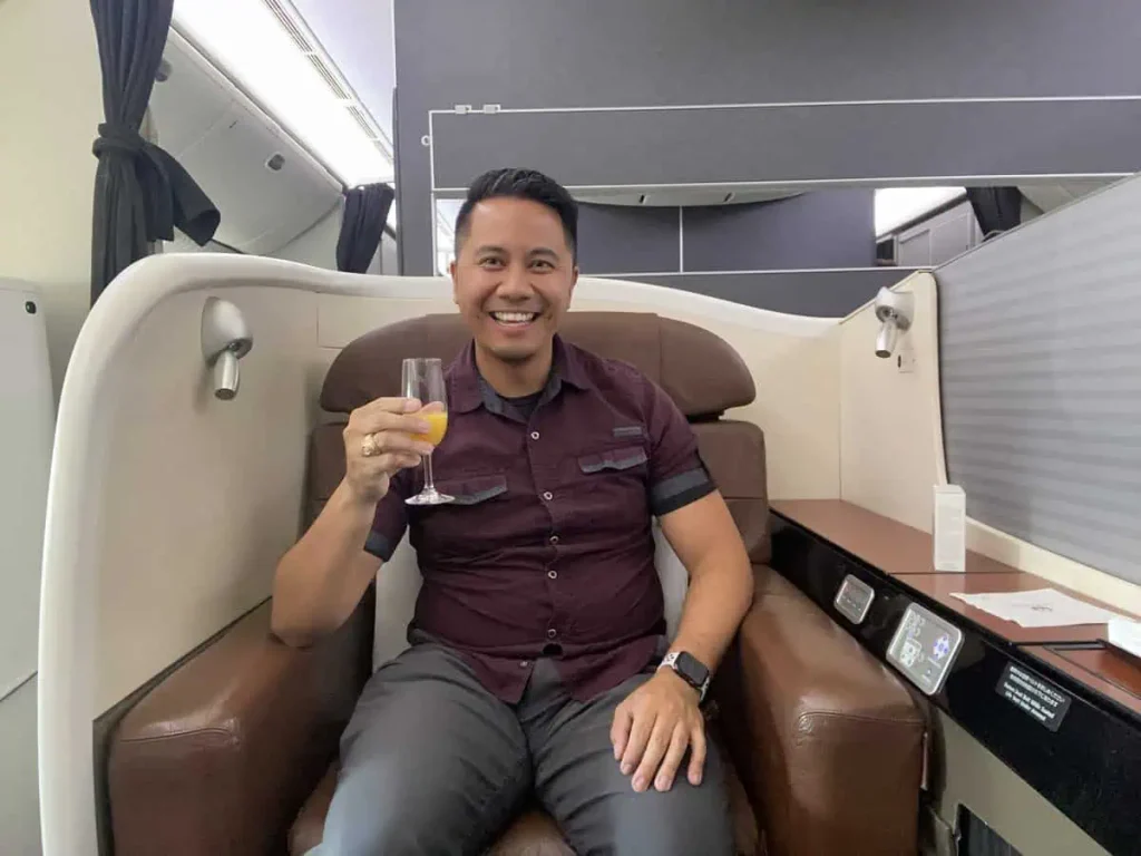Me in JAL First Class