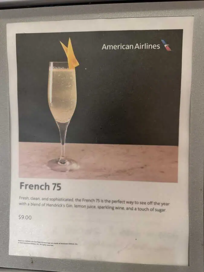 Admirals Club DFW Terminal B Premium Cocktail