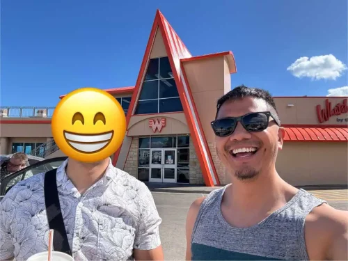Me and Housemate at Flagship Whataburger