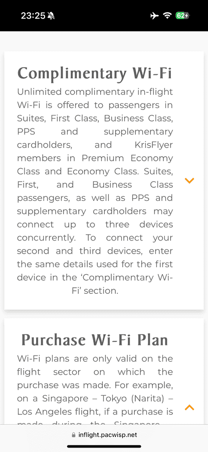 SQ 23 IFE-05-Complimentary Wifi