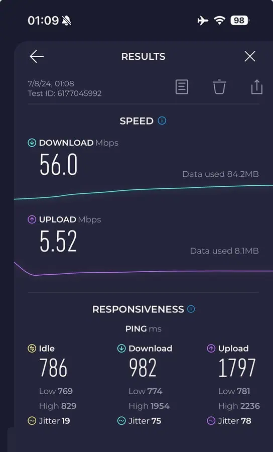 SQ 23 IFE-06-Wifi Speed