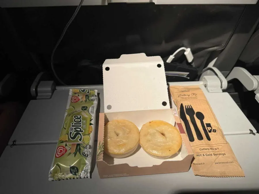 AA B777-300_Main Cabin Midflight Meal-01_Beef Pie